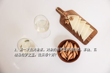 2、第一次去对象家，对象的爸爸喜欢喝白酒，茅台、五粮液和梦之蓝，我买哪个好？