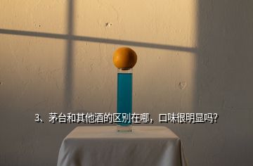 3、茅台和其他酒的区别在哪，口味很明显吗？