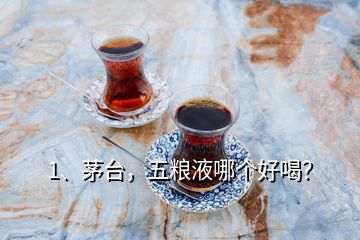 1、茅台，五粮液哪个好喝？