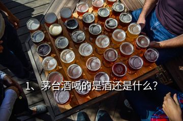 1、茅台酒喝的是酒还是什么？