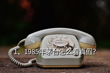 1、1985年茅台怎么看真假？