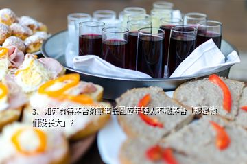 3、如何看待茅台前董事长回应年轻人不喝茅台「那是他们没长大」？