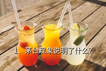 1、茅台现象说明了什么？