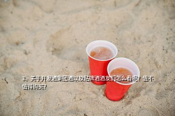 3、关于开发酒集团酒以及贴牌酒酒友们怎么看呢？值不值得购买？