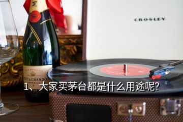 1、大家买茅台都是什么用途呢？