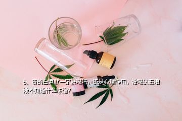 5、贵的白酒就一定好喝吗，还是心理作用，没喝过五粮液不知道什么味道？