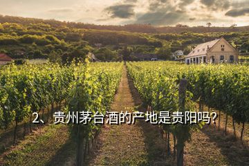 2、贵州茅台酒的产地是贵阳吗？