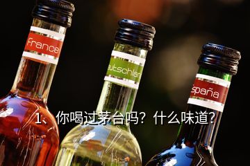 1、你喝过茅台吗？什么味道？