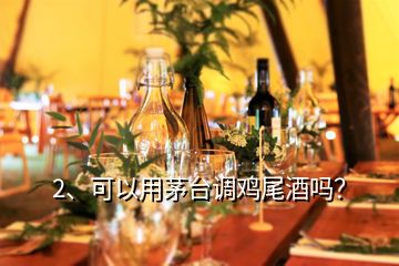 2、可以用茅台调鸡尾酒吗？