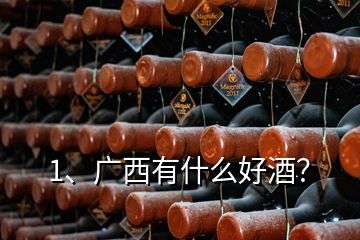 1、广西有什么好酒？