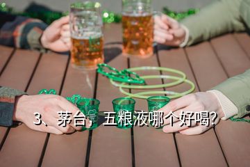 3、茅台，五粮液哪个好喝？