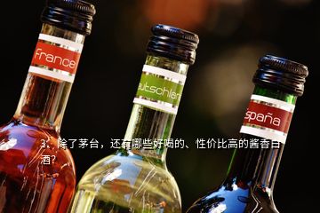 3、除了茅台，还有哪些好喝的、性价比高的酱香白酒？