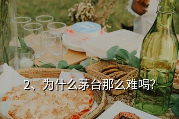 2、为什么茅台那么难喝？