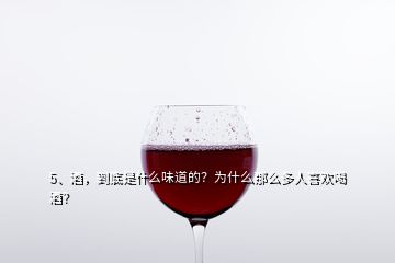 5、酒，到底是什么味道的？为什么那么多人喜欢喝酒？