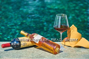 2、白酒特别是高度酒味道太冲，不好入口，请问怎样才能好喝一些？