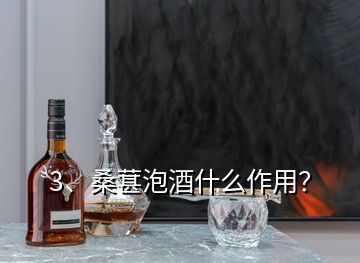 3、桑葚泡酒什么作用？