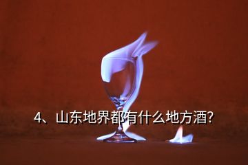 4、山东地界都有什么地方酒？