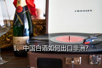 1、中国白酒如何出口非洲？