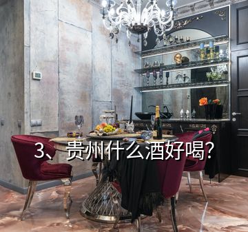 3、贵州什么酒好喝？