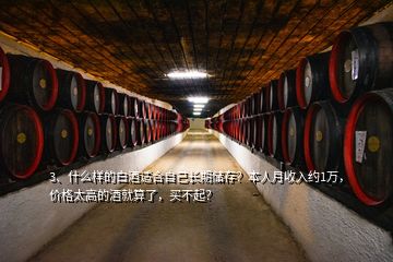 3、什么样的白酒适合自己长期储存？本人月收入约1万，价格太高的酒就算了，买不起？