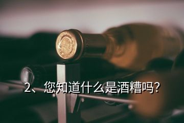 2、您知道什么是酒糟吗？