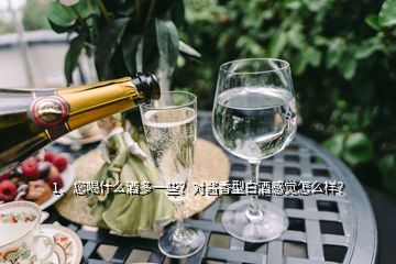 1、您喝什么酒多一些？对酱香型白酒感觉怎么样？