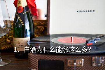 1、白酒为什么能涨这么多？