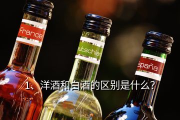 1、洋酒和白酒的区别是什么？