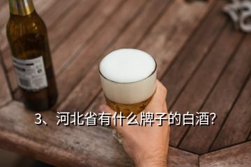 3、河北省有什么牌子的白酒？