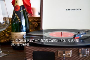 1、想自己在家里弄一个白酒加工酿造小作坊，专酿纯粮酒，能否盈利？