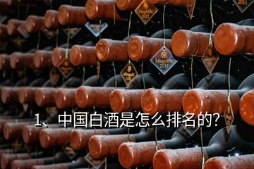 1、中国白酒是怎么排名的？