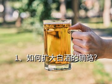 1、如何扩大白酒的销路？