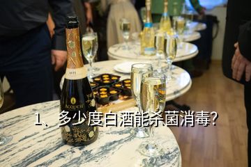 1、多少度白酒能杀菌消毒？