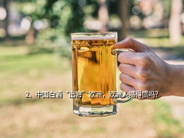 2、中国白酒“出海”欧洲，欧洲人喝得惯吗？