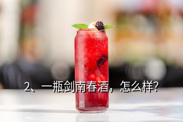 2、一瓶剑南春酒，怎么样？