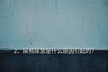 2、尿频尿急是什么原因引起的？