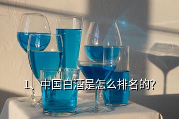 1、中国白酒是怎么排名的？