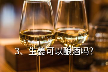 3、生姜可以酿酒吗？