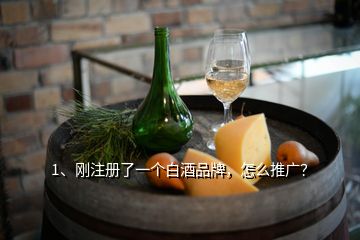 1、刚注册了一个白酒品牌，怎么推广？