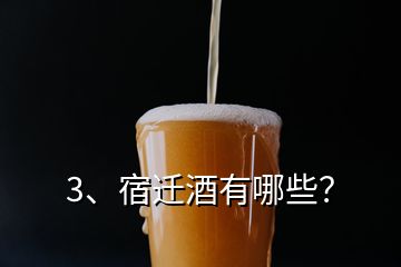 3、宿迁酒有哪些？