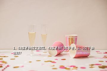 1、53度茅台趋之如骛，43度茅台门可罗雀，1：1兑下会怎样？