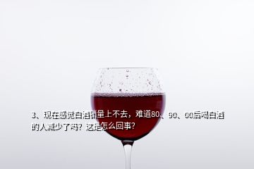 3、现在感觉白酒销量上不去，难道80、90、00后喝白酒的人减少了吗？这是怎么回事？