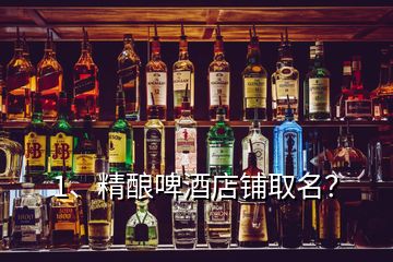 1、精酿啤酒店铺取名？