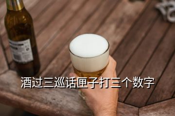 酒过三巡话匣子打三个数字