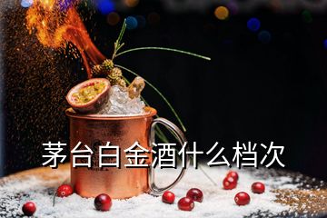 茅台白金酒什么档次