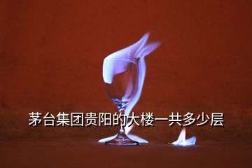 茅台集团贵阳的大楼一共多少层