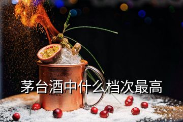 茅台酒中什么档次最高