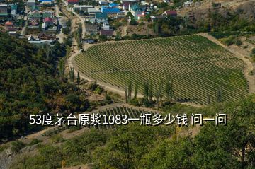 53度茅台原浆1983一瓶多少钱 问一问