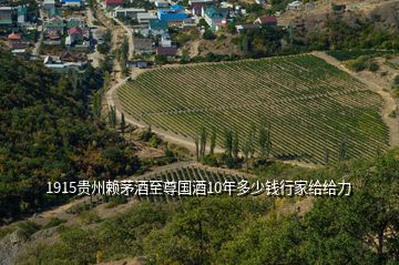 1915贵州赖茅酒至尊国酒10年多少钱行家给给力