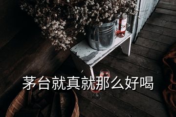 茅台就真就那么好喝